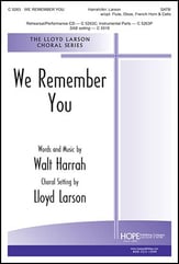 We Remember You SATB choral sheet music cover